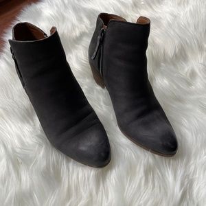 Frye Judith Double Zip Ankle Boots Leather Dark Gray 8M